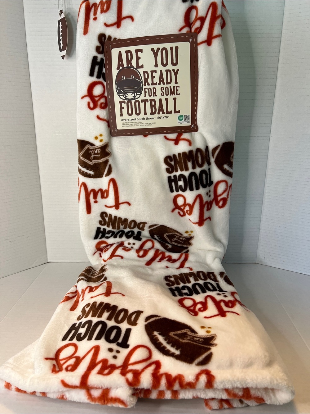 Are You Ready For Some Football Oversized Plush Throw Tailgates Touch Downs New